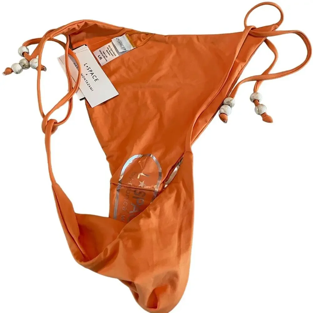 L Space x Hanna Montazami Lennox String Bikini Bottom size Large